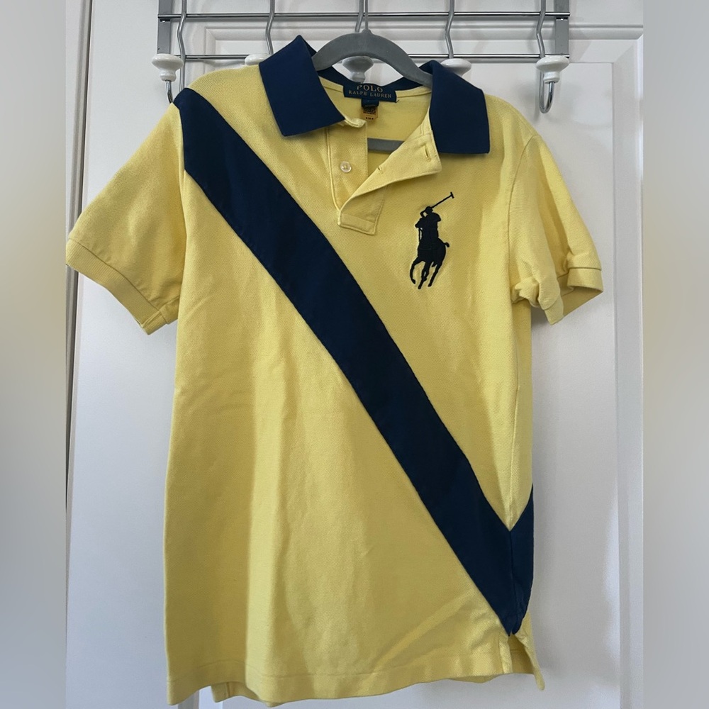 Ralph Lauren Yellow Polo with Navy Accent